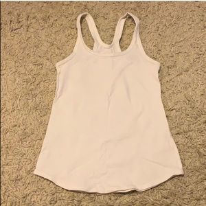 White lululemon studio racerback tank
